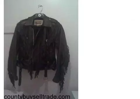 lady's teatherd biker jacket